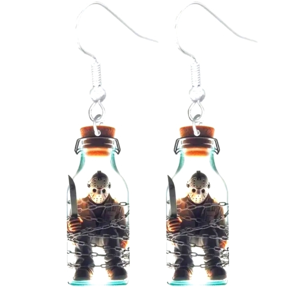 Fun Spooky horror character 5d earrings